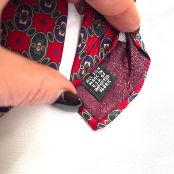 Auc Christian Dior Silk red tie - Picture 5 of 7